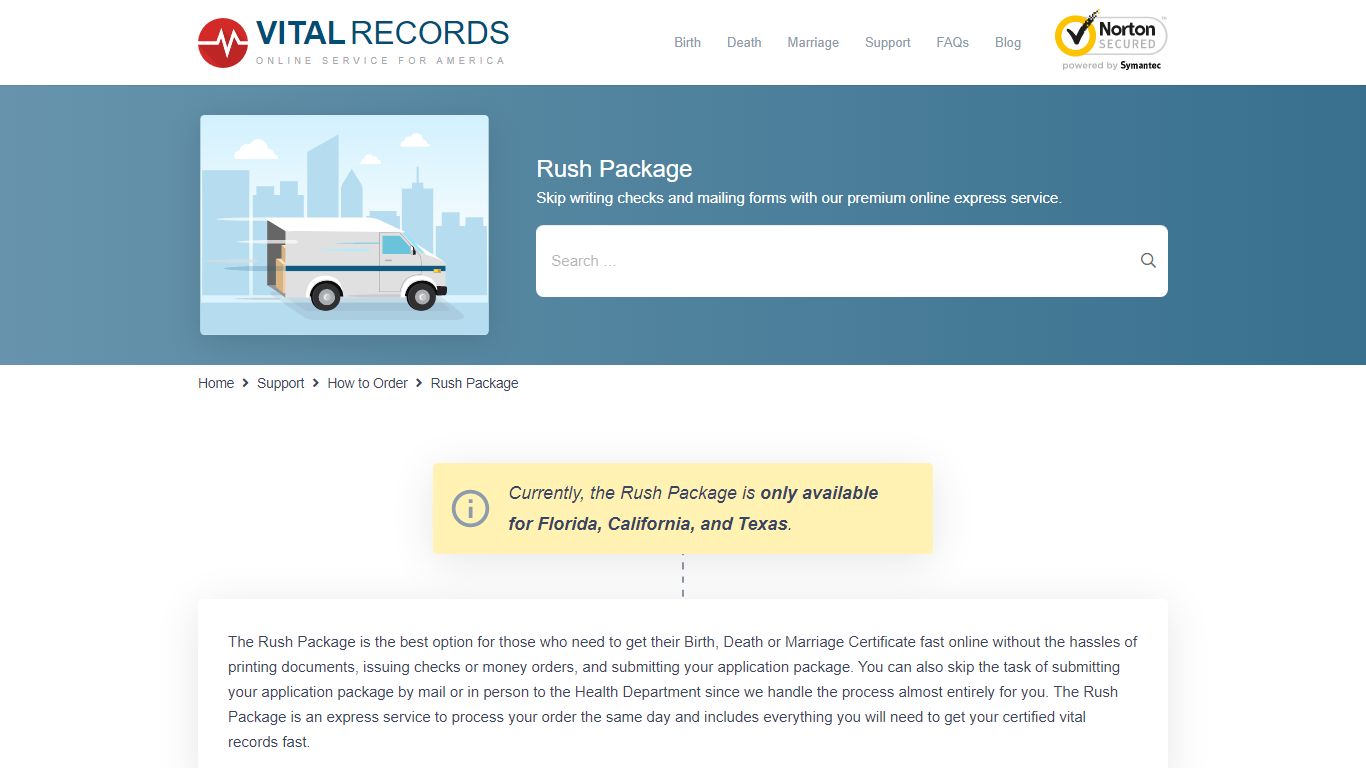 Rush Package - Vital Records Online
