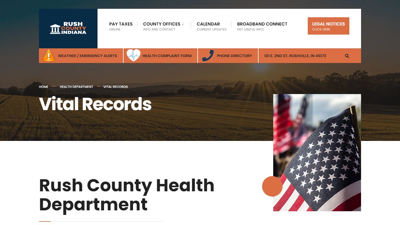 Vital Records – Rush County Indiana Government